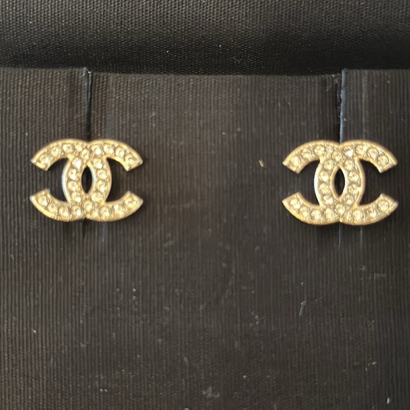 Authentic Chanel CC Stud Earrings - Picture 4 of 10